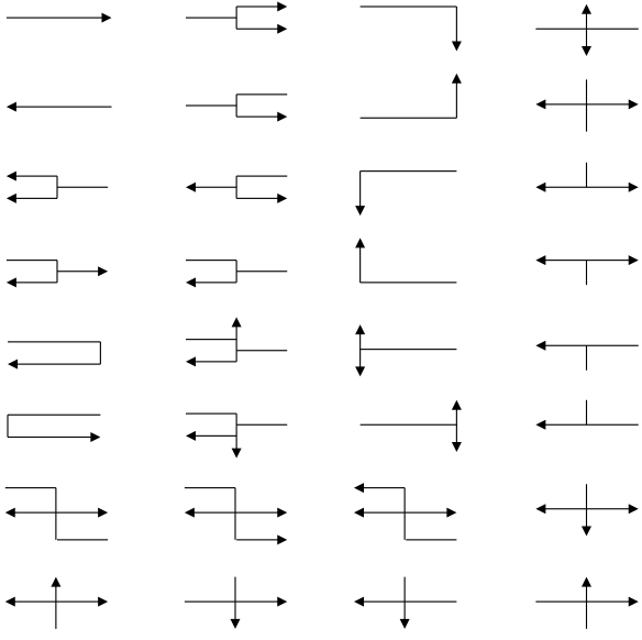 Figure 1.1 – Exemple de symboles définissant la matrice